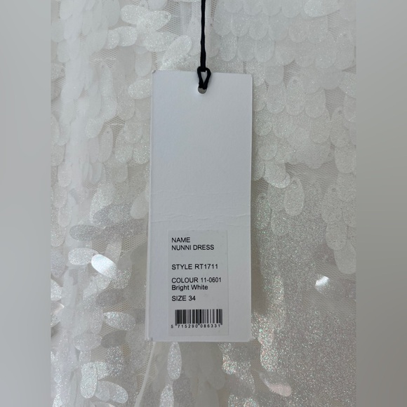 White Sequin Halter Slip Dress - Birger Christensen - Picture 5 of 7